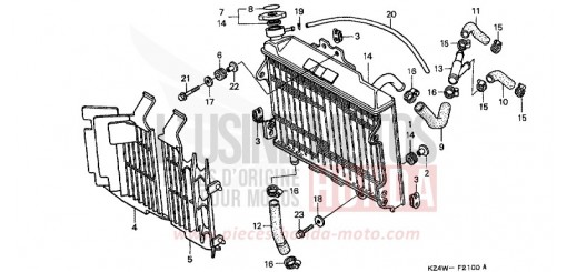 RADIATEUR CR125RW de 1998
